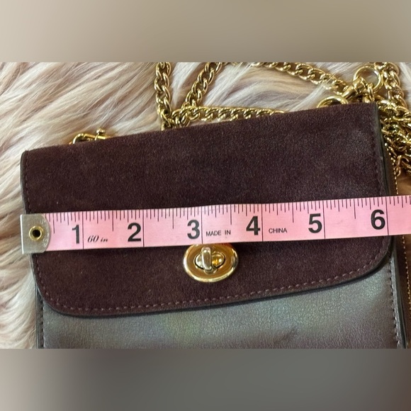 Coach Burgundy Clutch / Crossbody Bag / Purse. Garnet Necklace / Black Duster - Picture 12 of 16